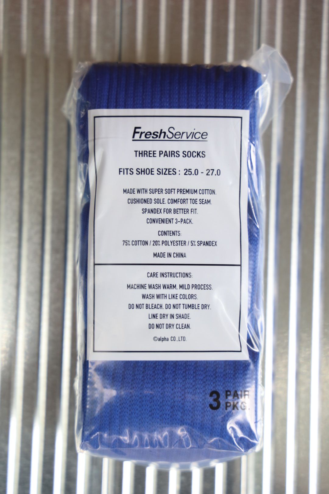 フレッシュサービス ソックス ORIGINAL 3-PACK SHORT SOCKS(ROYAL BLUE)☆再入荷！