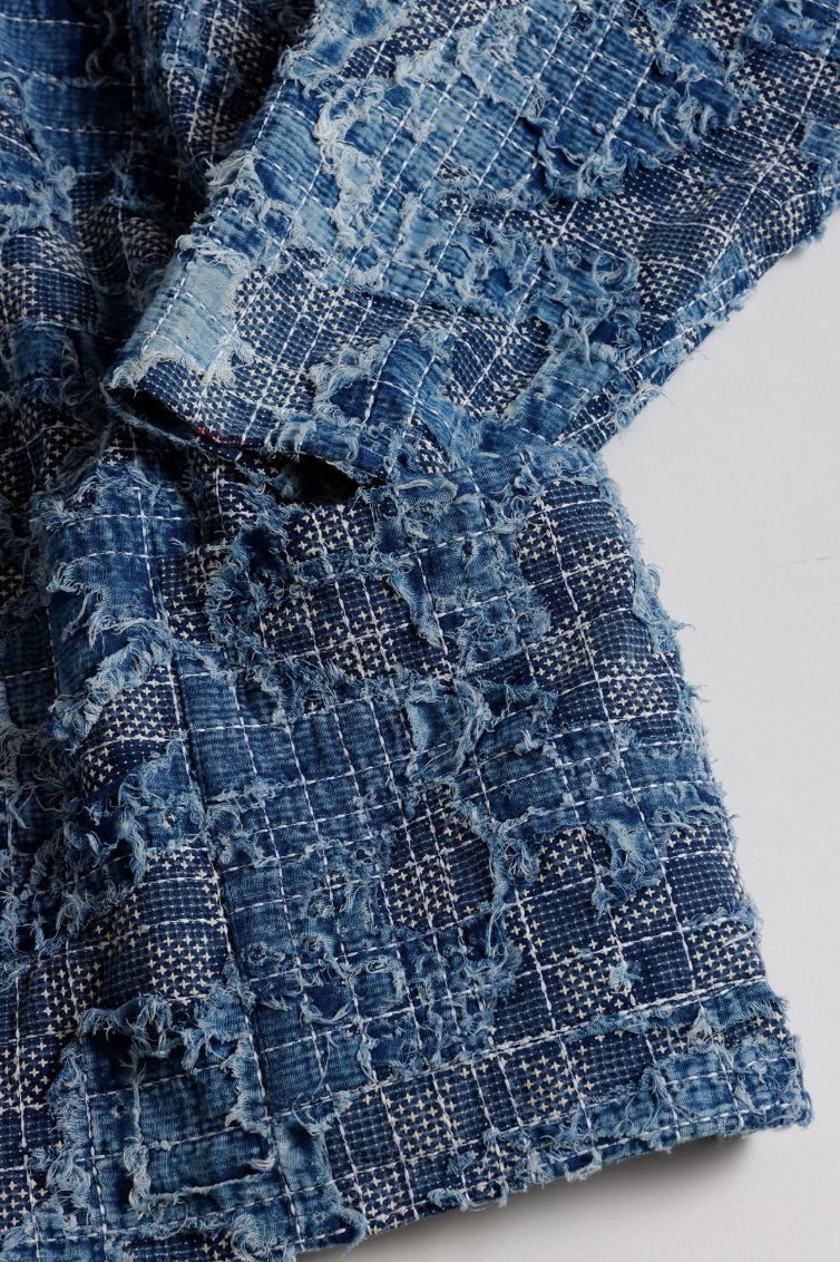 ファンダメンタル デニムジャケットBORO SASHIKO HAORI JACKET (FA25/SPFD11)INDIGO