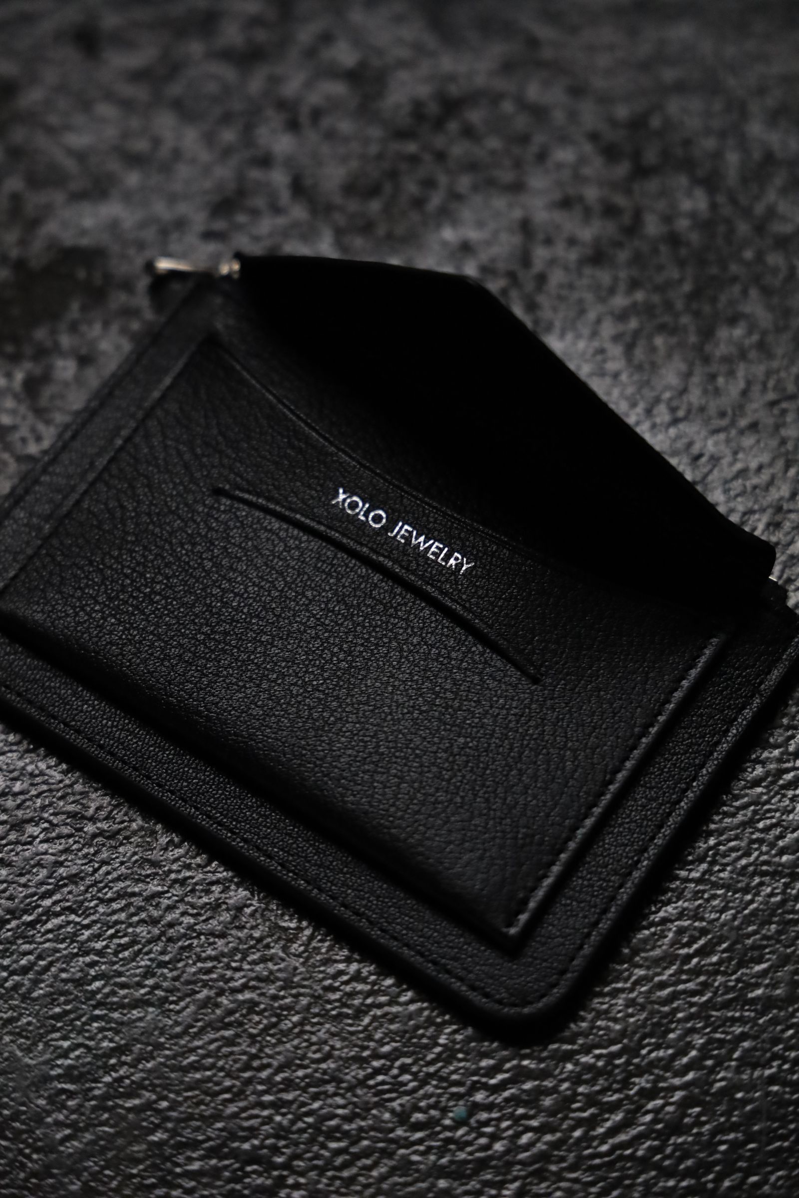 XOLO JEWELRY ショロジュエリー / Zip Card Case (XOWC001BLK) BLACK