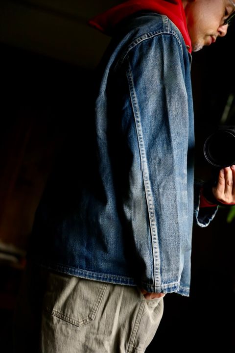A.PRESSE US Army Vintage Denim Coverallスタイル.2024.8.24.
