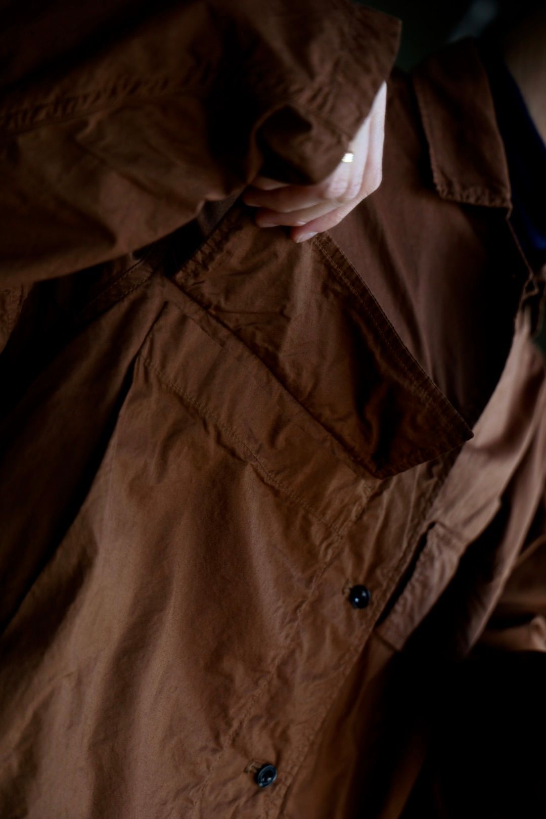 グラフペーパー  25SS Garment Dyed Typewriter Fatigue Shirt(GM251-50091C)BROWN☆3月8日(土)発売！
