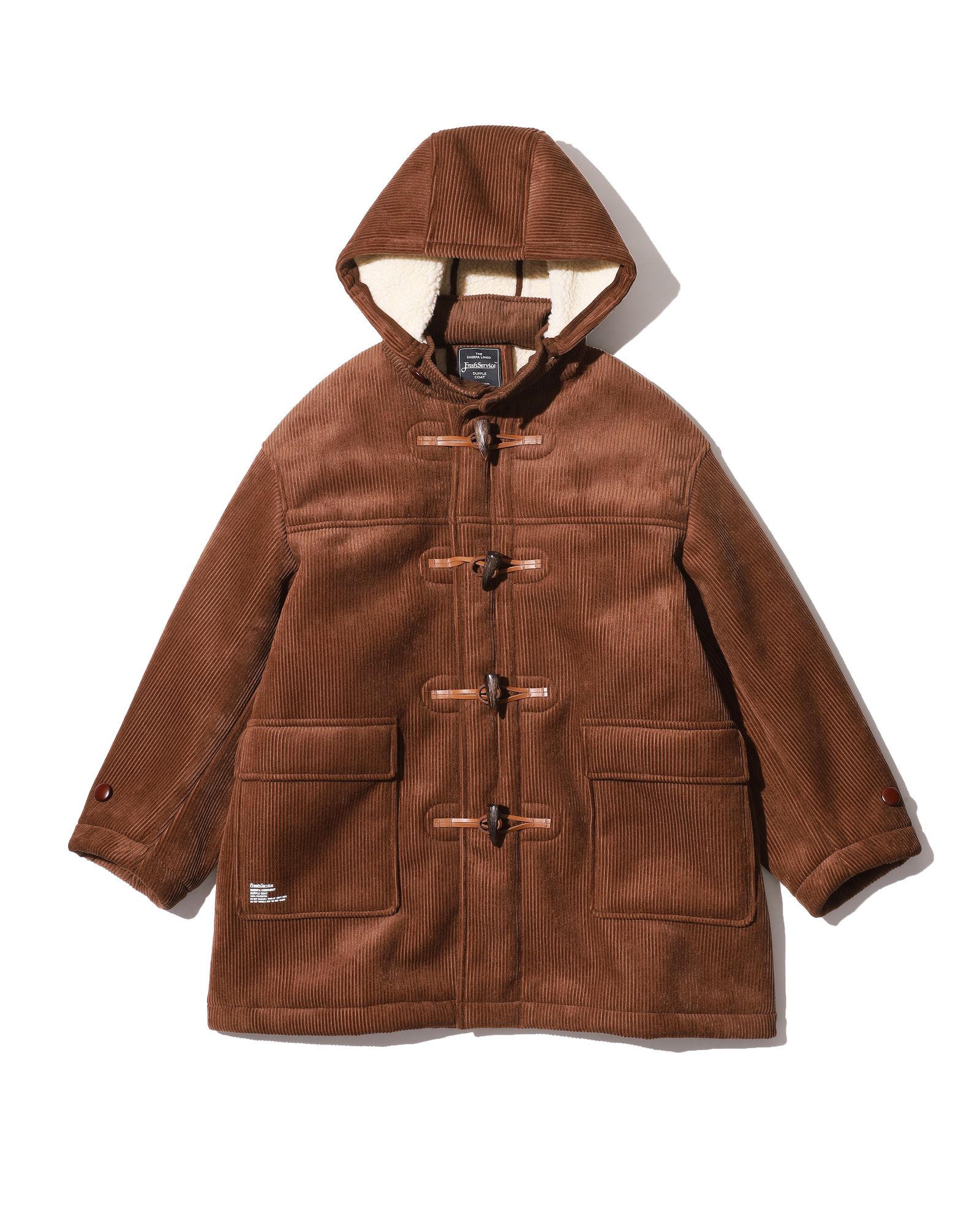 フレッシュサービス SHERPA CORDUROY DUFFLE COAT(FSC254-10064)BROWN☆11月22日(土)発売！