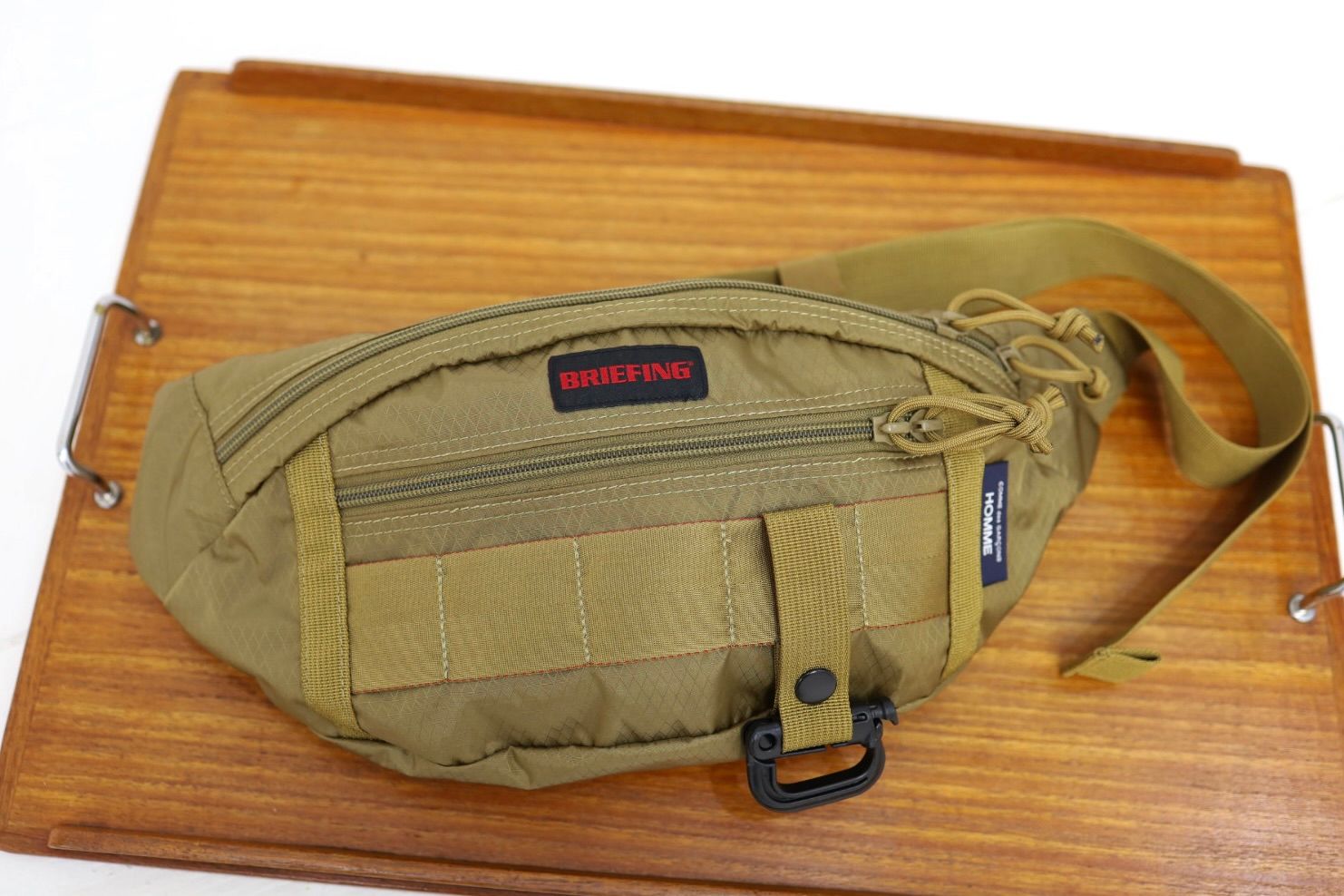 コムデギャルソンオム26SS BRIEFINGコラボ ナイロンウエストポーチ(HQ-K203-051-2)BEIGE★4月3日(金)発売！