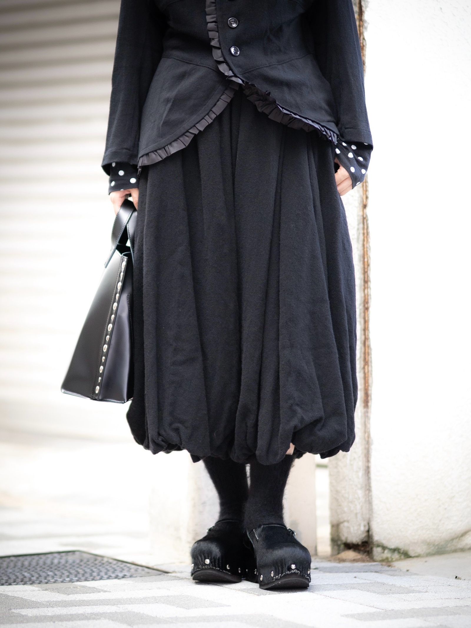 tao 26FW ウールツイル先染 製品縮絨パンツ(TR-P007-051-1)BLACK☆10月2日(金)発売！