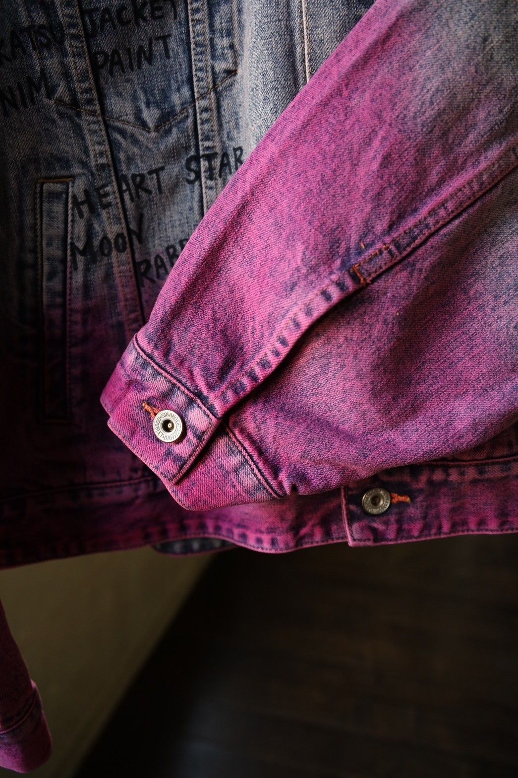 doublet 25SS ANIME HAND-PAINTING DENIM JACKET(25SS06BL208)PINK