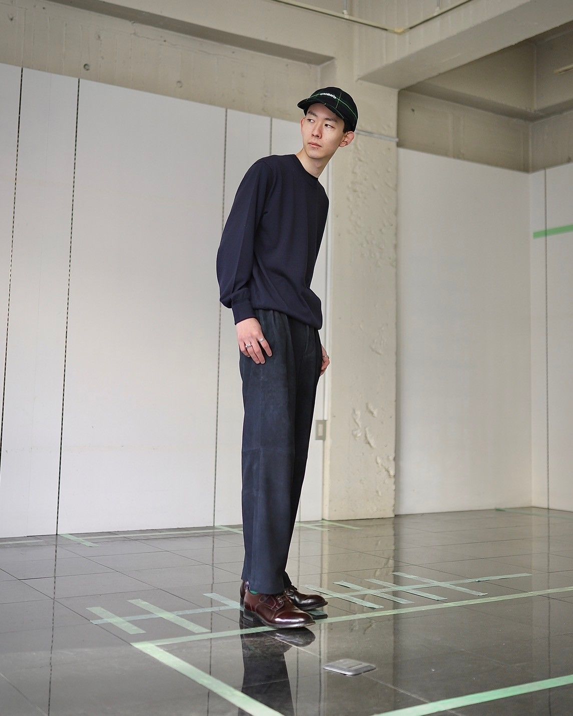 A.PRESSE アプレッセ 2024 Style1 Cashmere High Gauge Crew Neck Sweaterスタイル