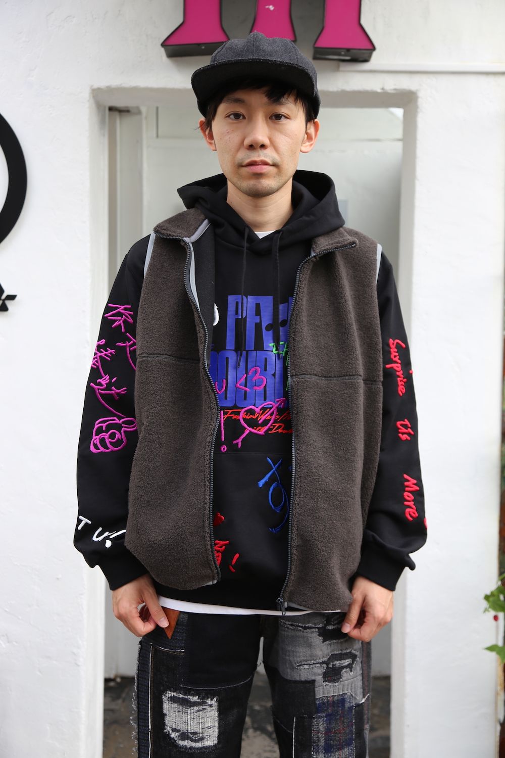 doublet - カオス刺繍フードパーカー - CHAOS EMBROIDERY HOODIE