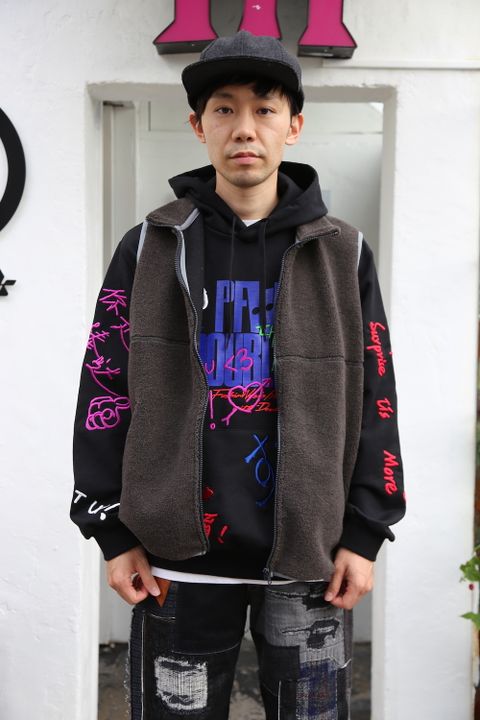doublet MESSAGE EMBROIDERY HOODIE"BLACK"Style.2020.11.1.