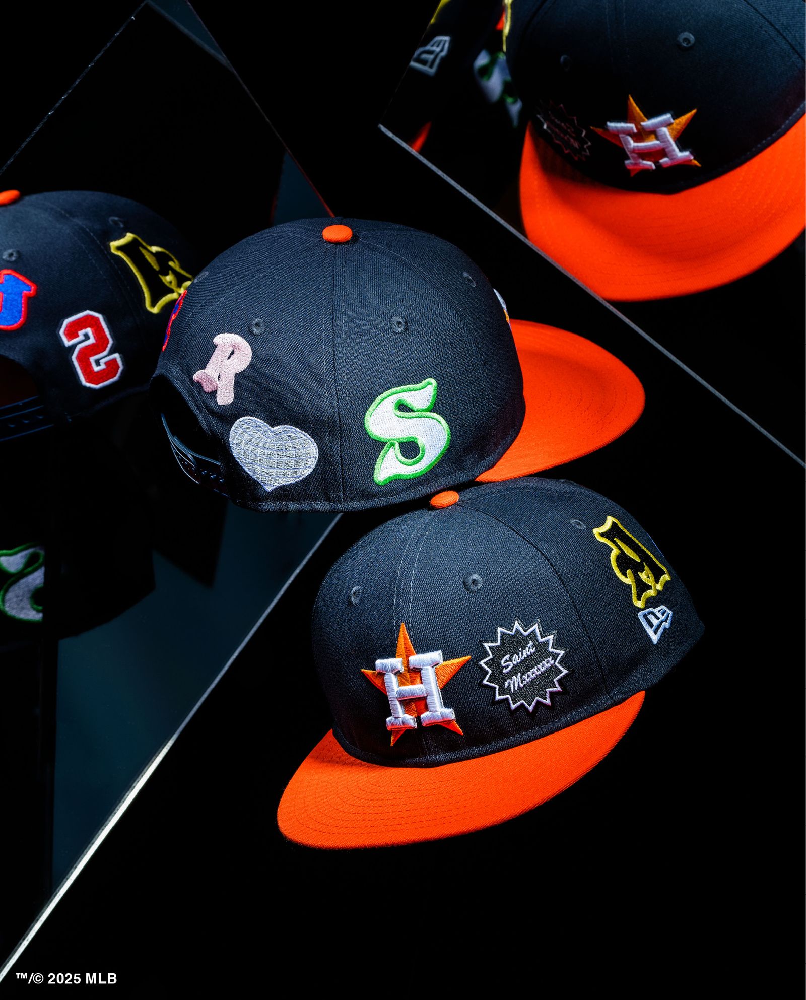 セントマイケル25SS ASTROS NE_CAP(SM-HR8-0000-C48)NAVY+ORANGE