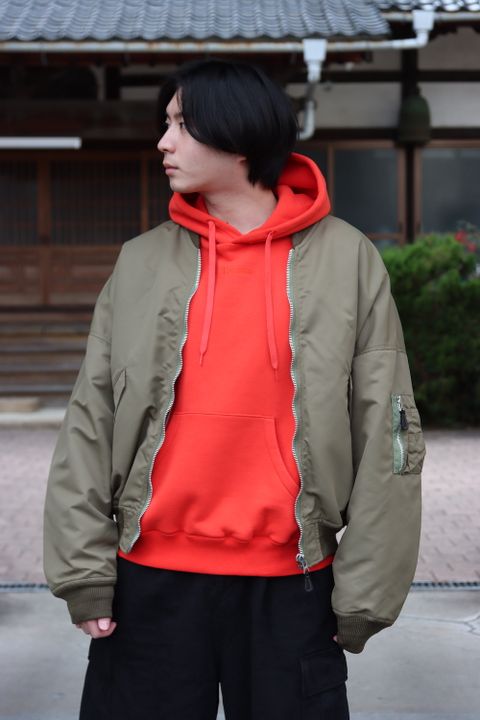 doublet VEGETABLE DYED MA-1(22SS13BL132) style.2022.1.15