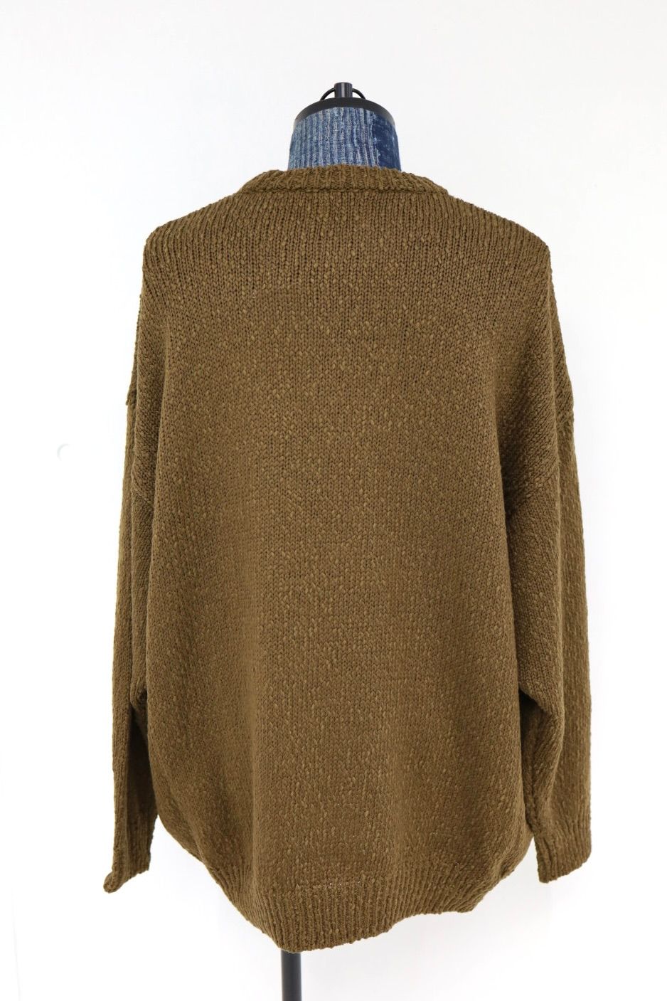 グラフペーパー Cotton Wool Slub Oversized Crew Neck Knit(GU263-80602)BROWN