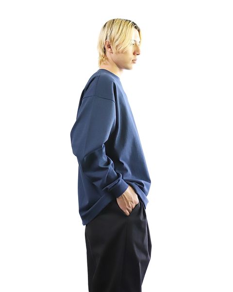 VIBTEX for FreshService 24SS  L/S CREW NECK TEE(NAVY) style 2024.5.17