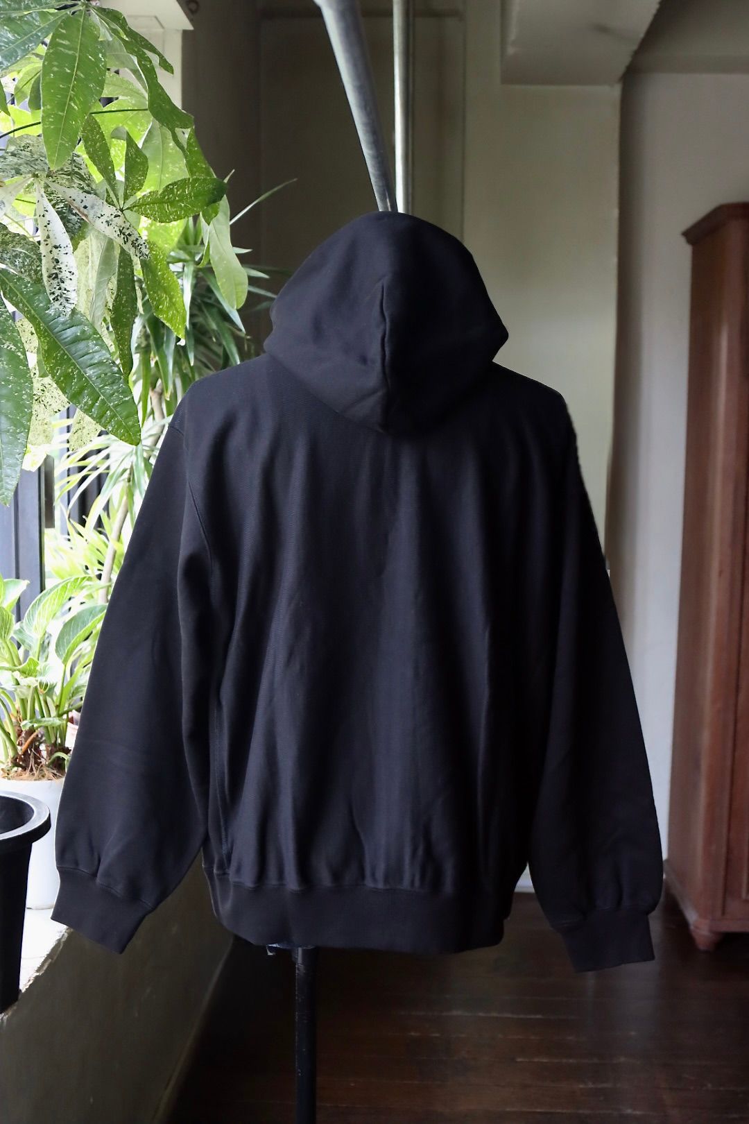 ブラームス 25FW ジップアップスウェットフーディワイドSoft&Hard Sweat Hoodie Zip Wide(bROOTS24F28F25)Black☆新作発売！