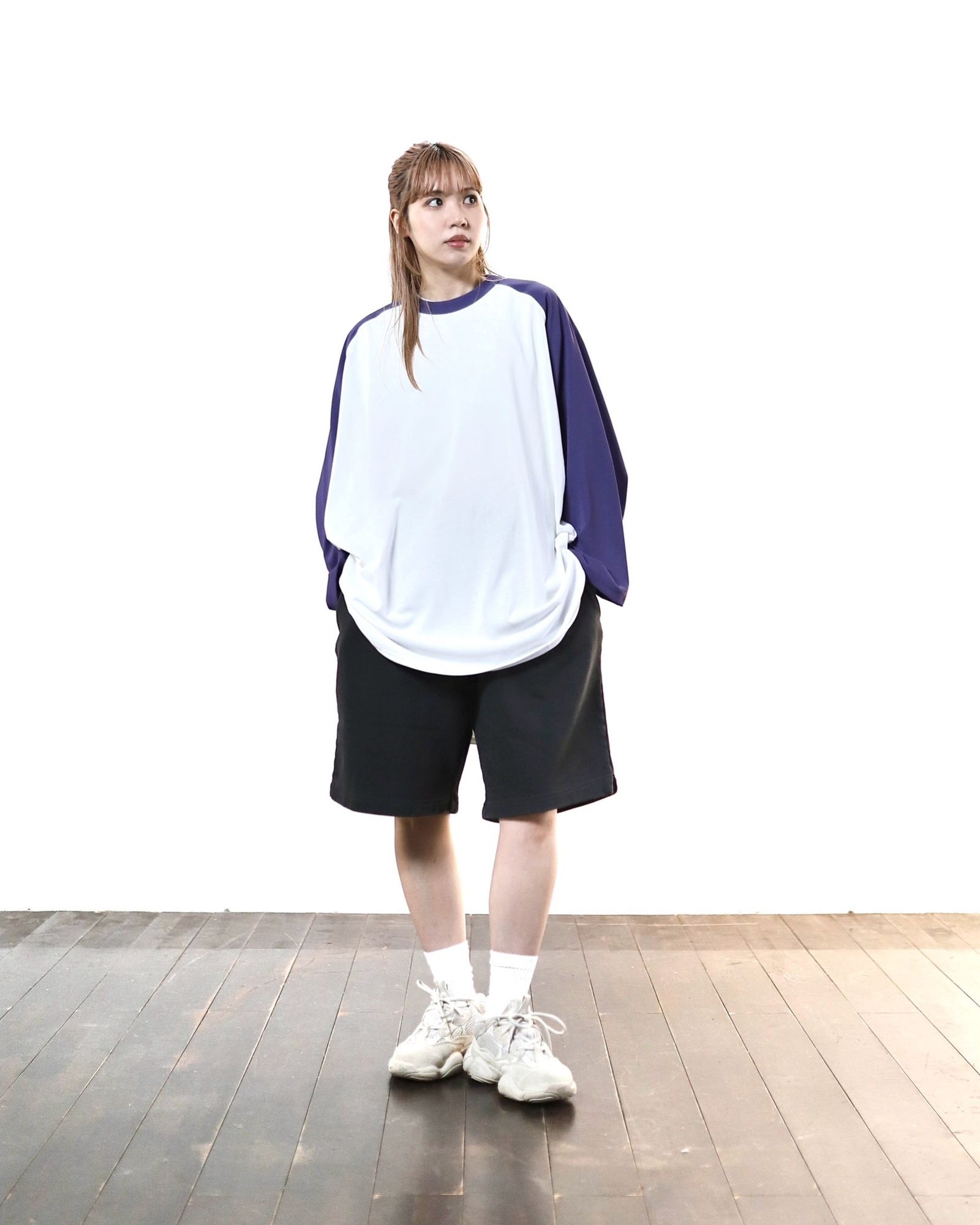 S.F.C 24SS エスエフシー RAGLAN BASEBALL TEE(SFCSS24CS12)White/Purple
