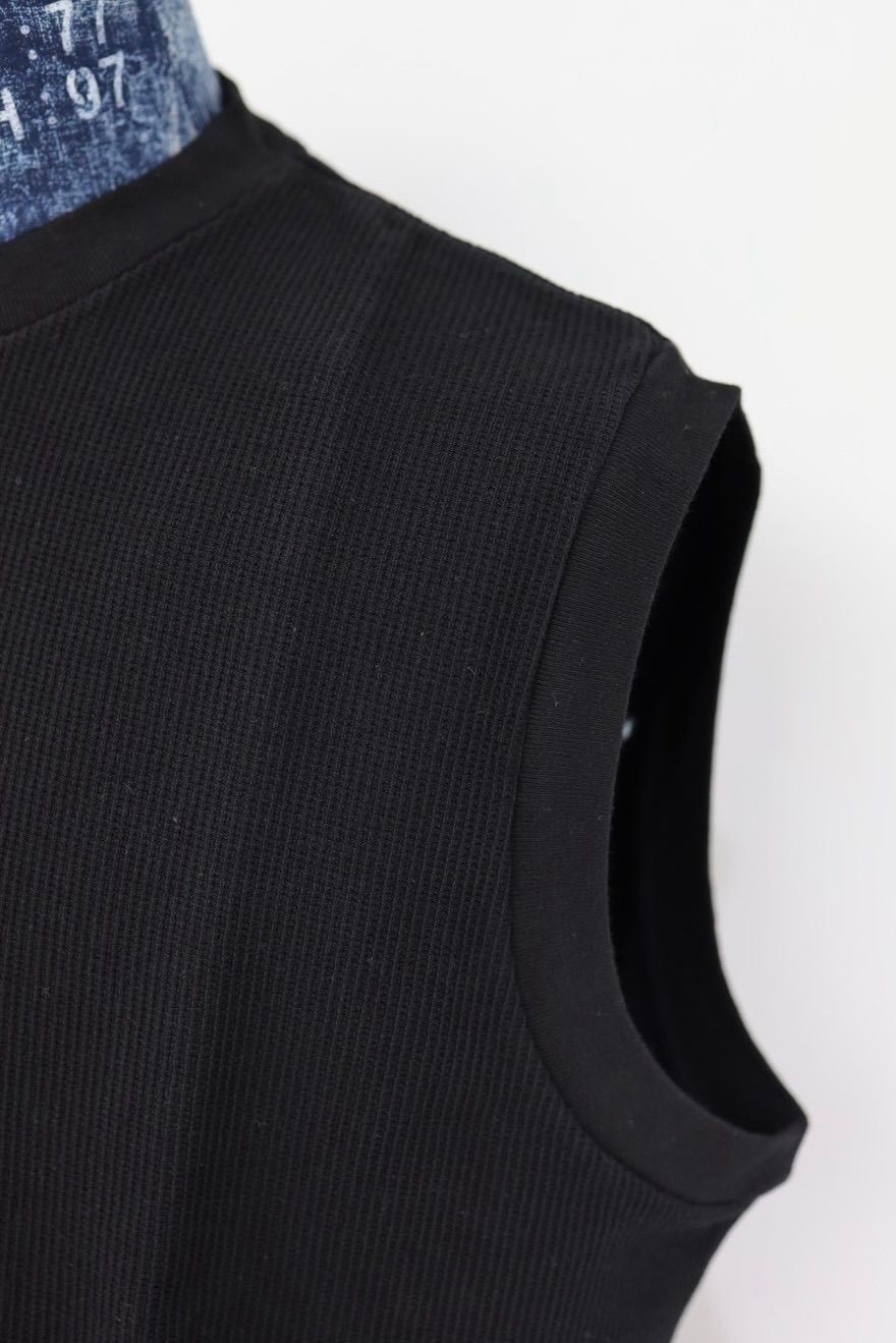 blurhms ROOTSTOCK ブラームスルーツストック 26SS Rough&Smooth Thermal Sleeveless(bROOTS26S15)Black☆3月27日(金)新作発売！