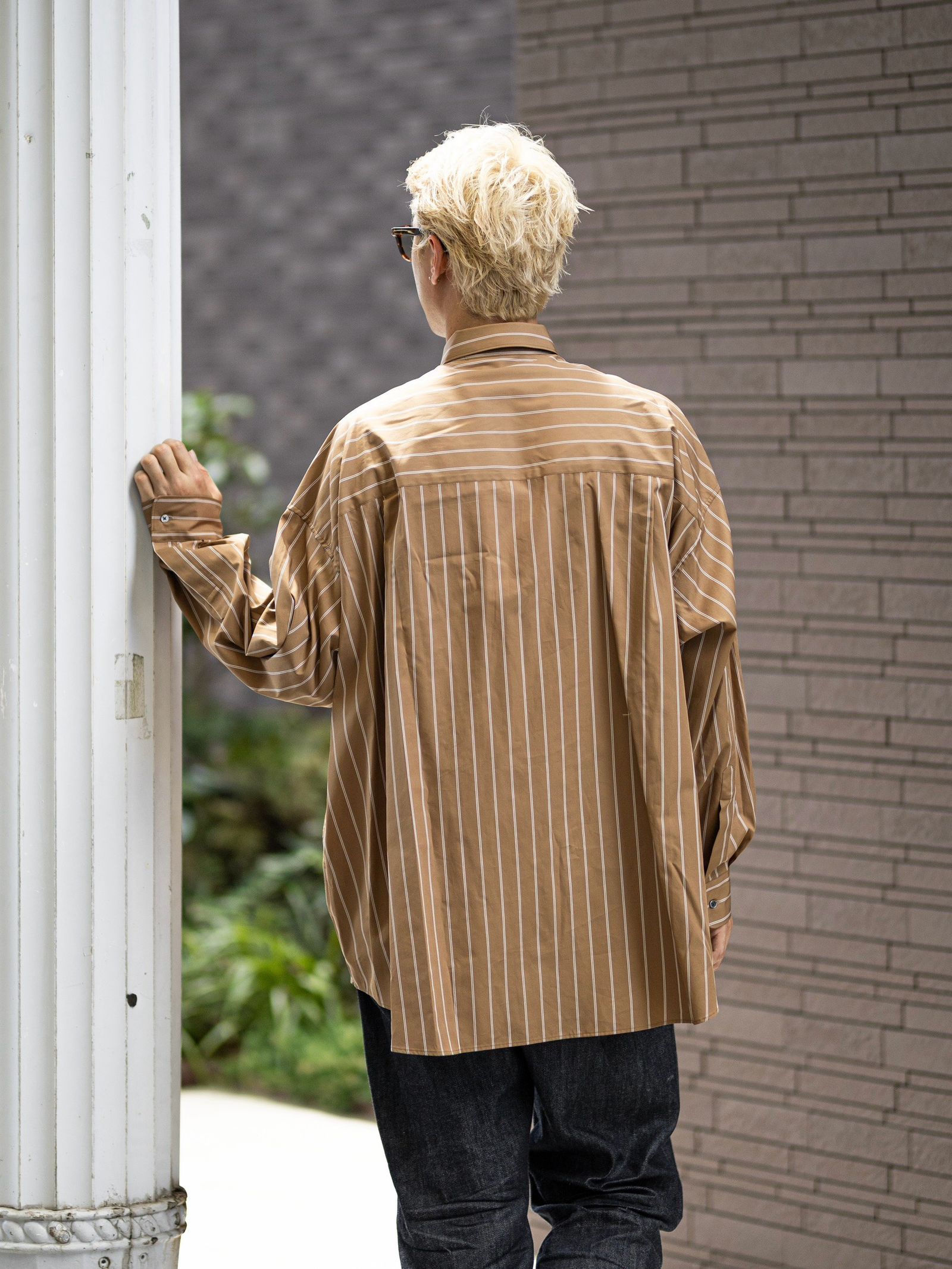 Graphpaper SIDOGRAS Brown Stripe L/S Oversized Regular Collar Shirt 8月8日(土)新作発売！