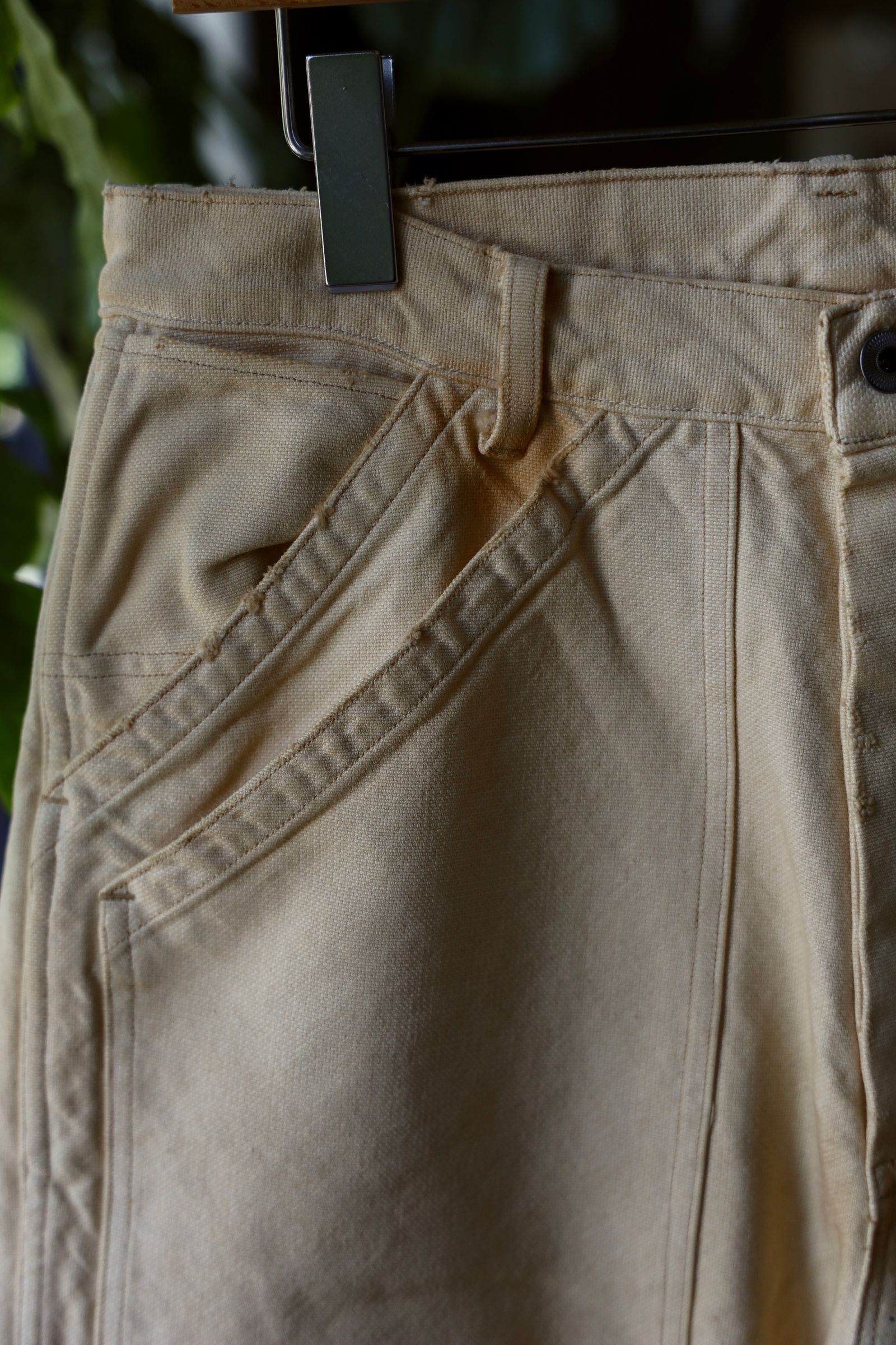 アプレッセ 2025 STYLE2 Vintage Silk Hemp Double Knee Pants(25AAP-04-07)BEIGE