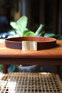 エンダースキーマ ベルト solid buckle belt(zw-c-sbb)dark brown☆8月8日(土)発売！