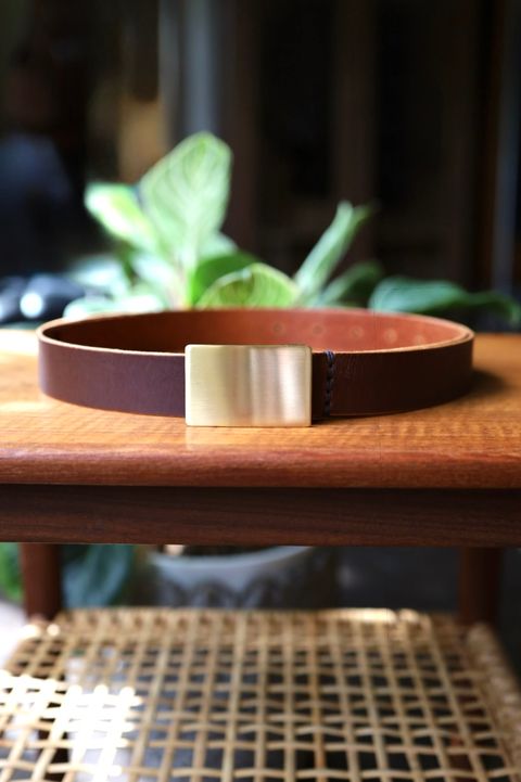 エンダースキーマ ベルト solid buckle belt(zw-c-sbb)dark brown☆8月8日(土)発売！