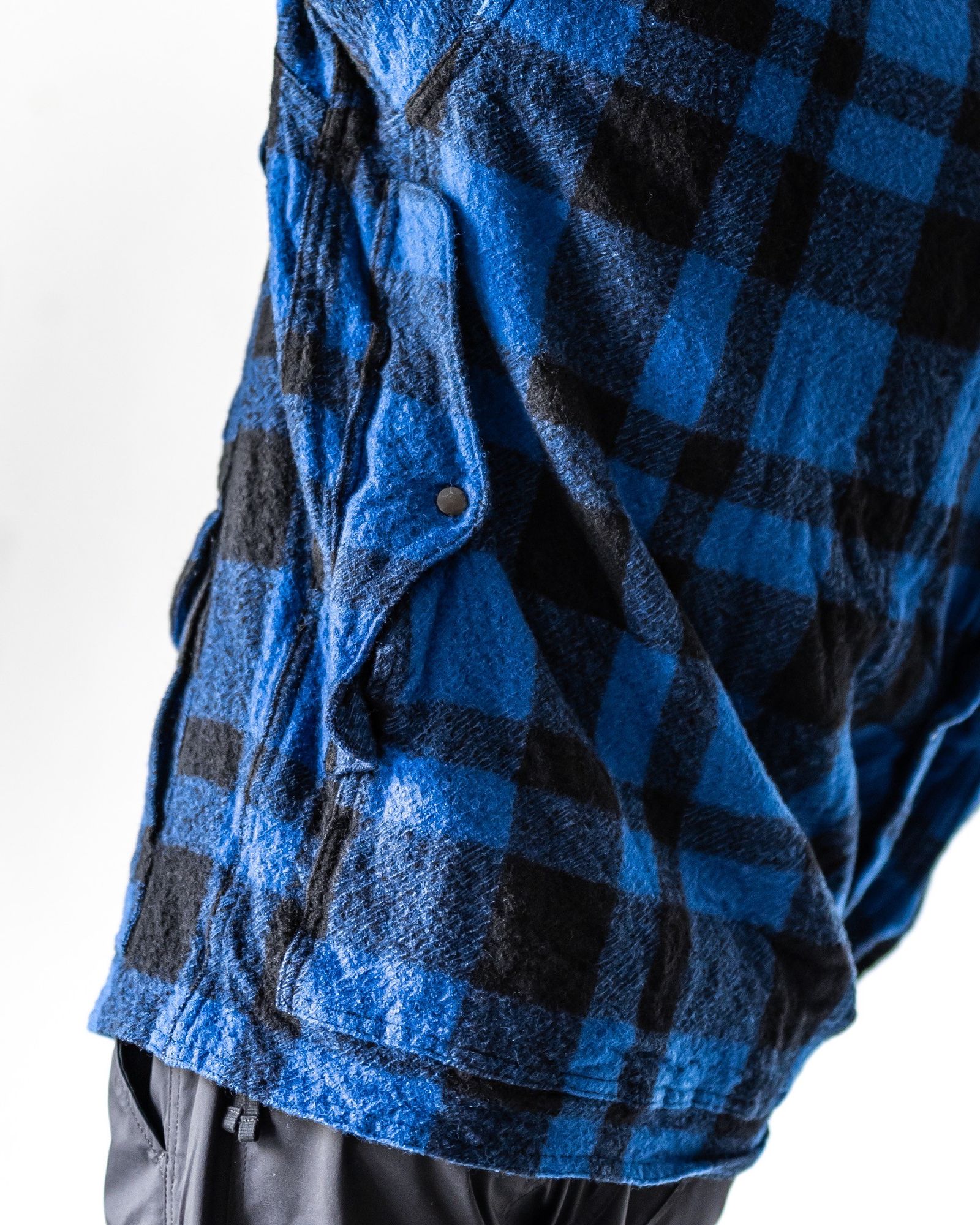 ジュンヤワタナベマン FILSON Wネームウールチェックジャケット(WP-J009-051)BLUE/BLACK☆8月9日(土)発売！