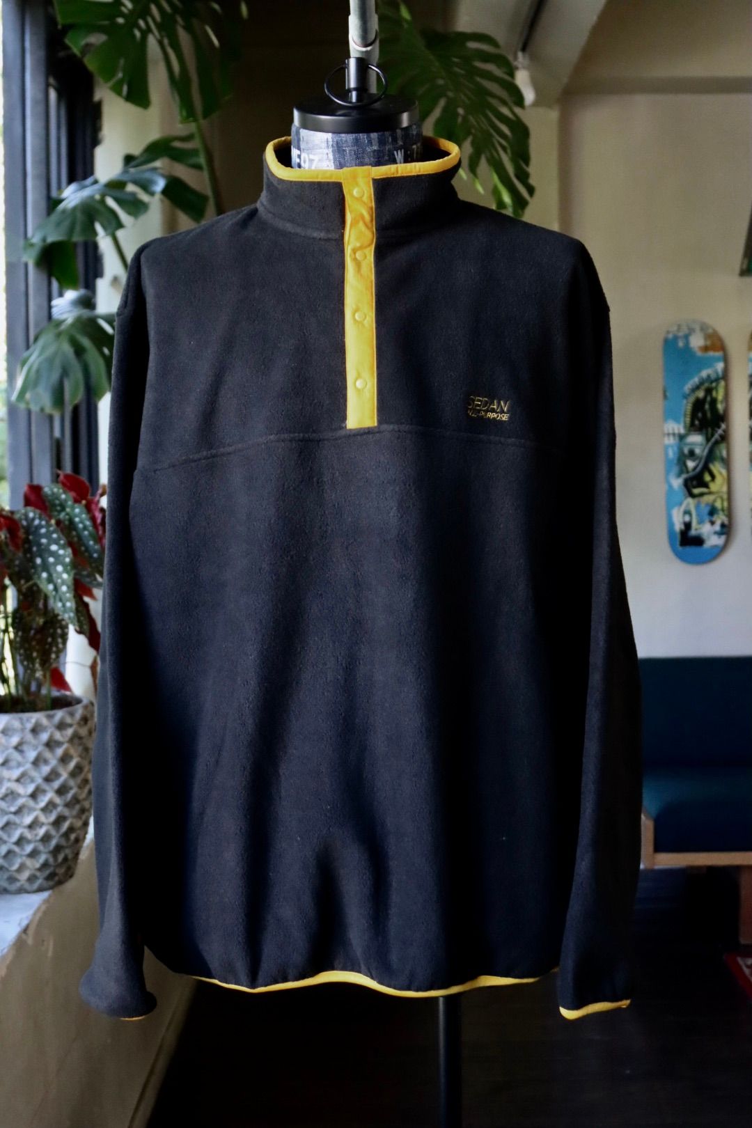 セダンオールパーパスFW23 Fleece Snap Pullover (SD23F-CT07)Black