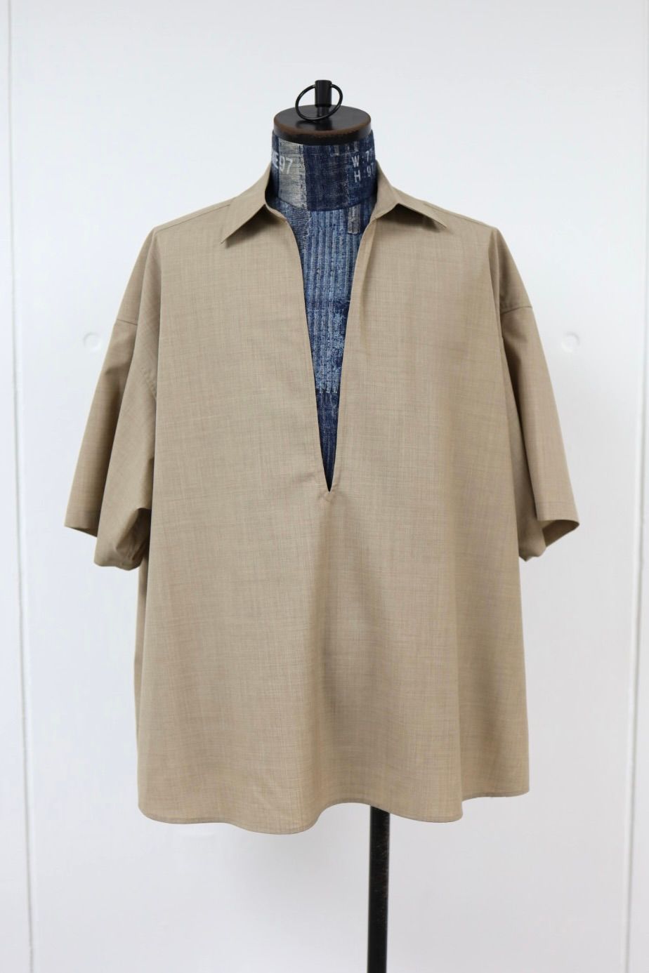 Graphpaper 26SS Fine Wool Heather S/S Skipper Shirt(GU261-50321)TAUPE☆2月21日(土)発売！