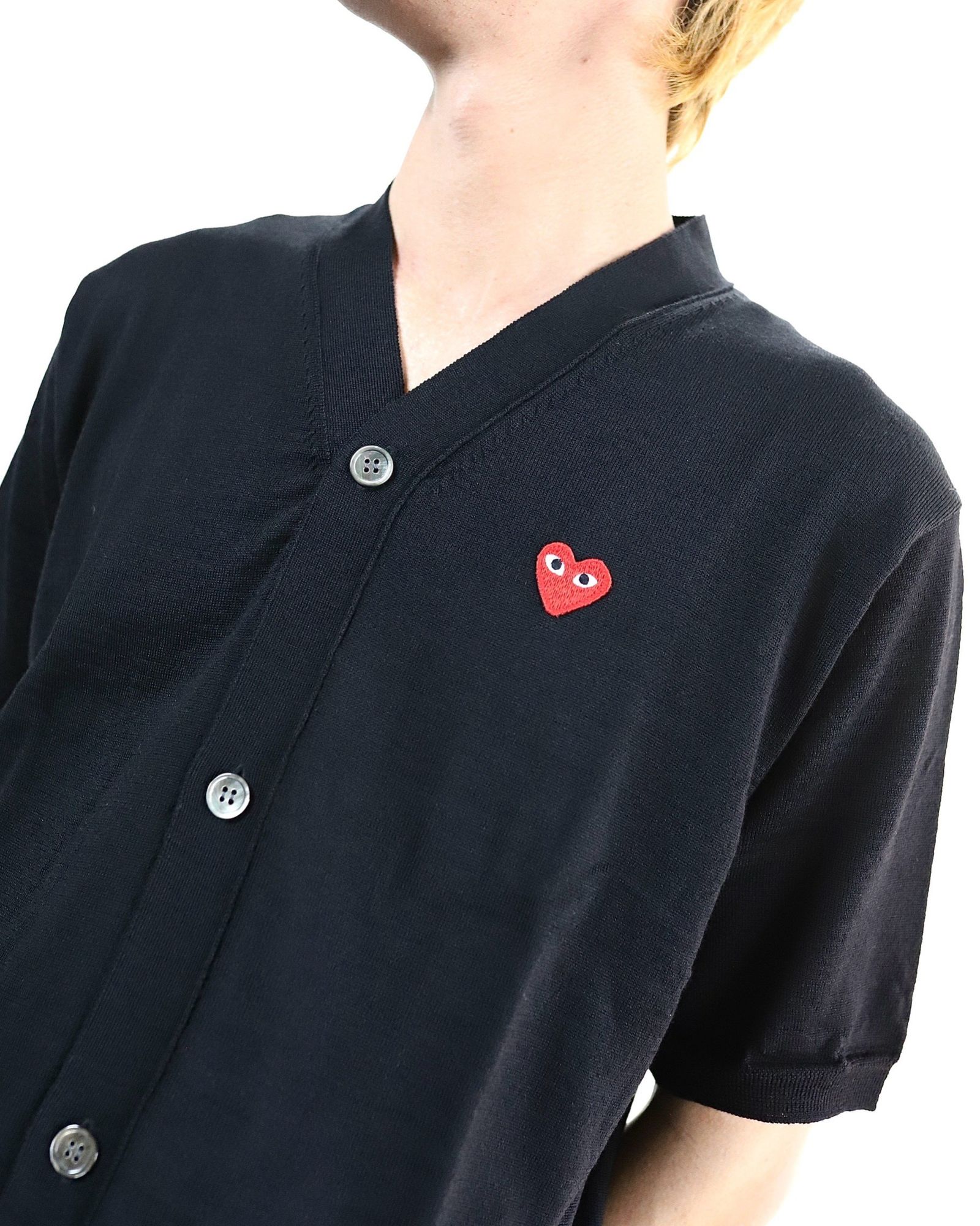 PLAY COMME des GARCONS 24SS PLAY V-NECK CARDIGAN S/S style 2024.3