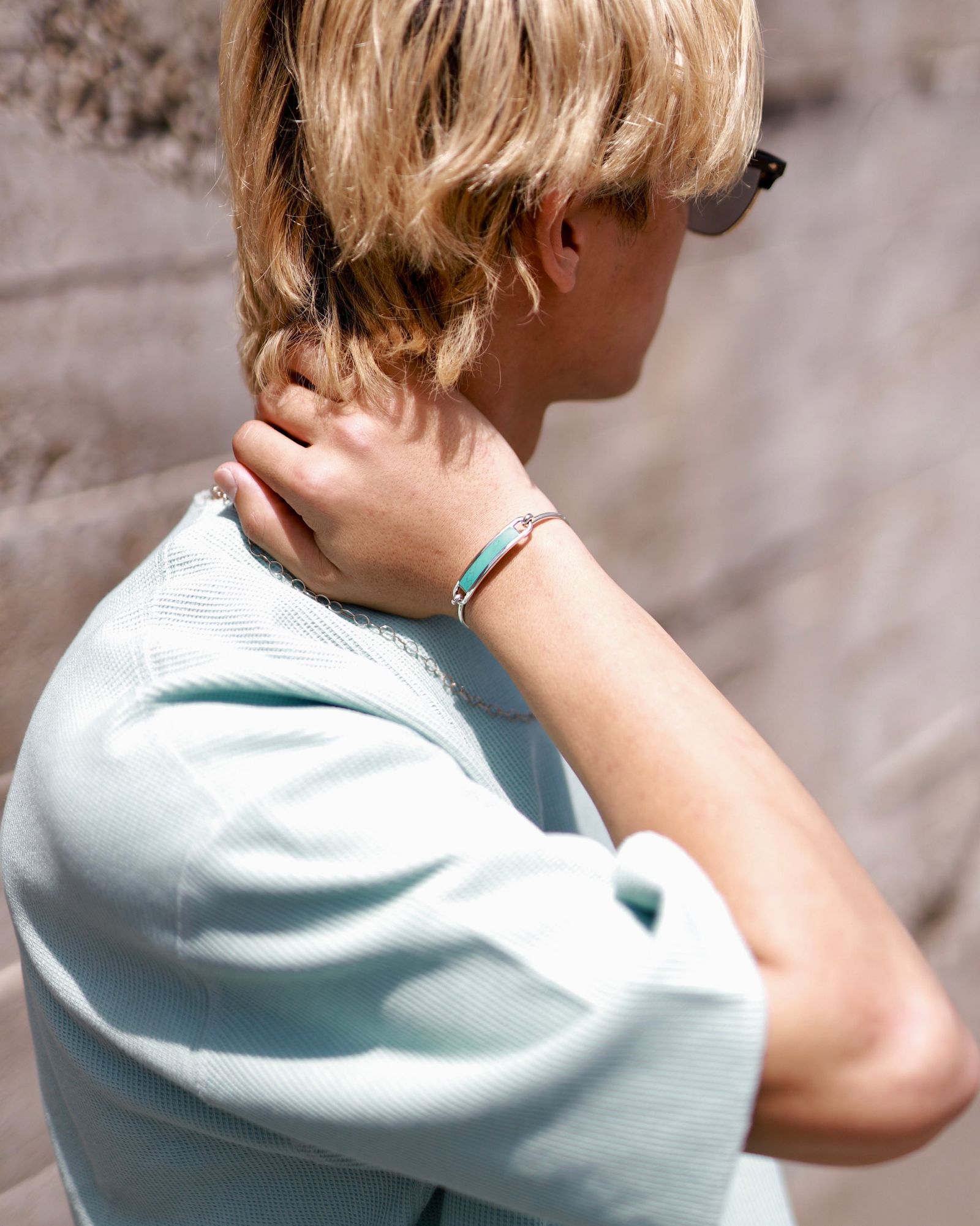 blurhms 23SS Rough&Smooth Thermal Over-neckスタイル