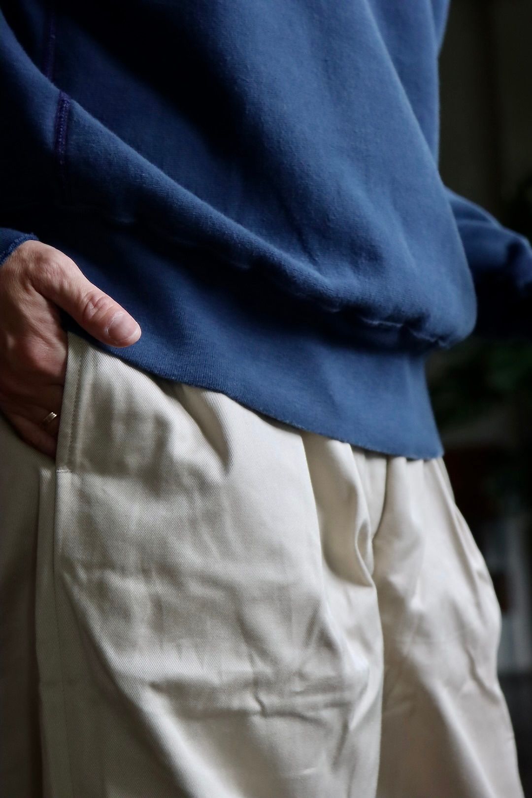 TapWater Cotton Chino Tuck Trouser 