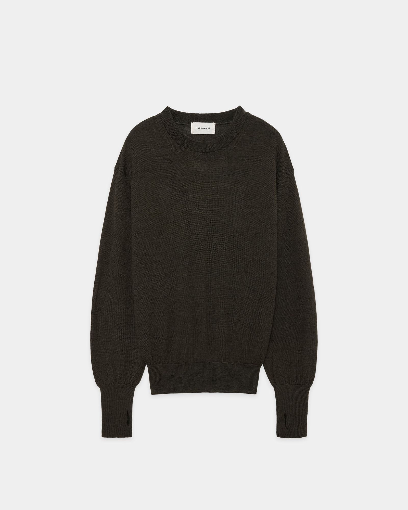 マーカウェア 26AW CREW NECK JUMPER(A26C24SW03C)DARK OLIVE☆新作発売！