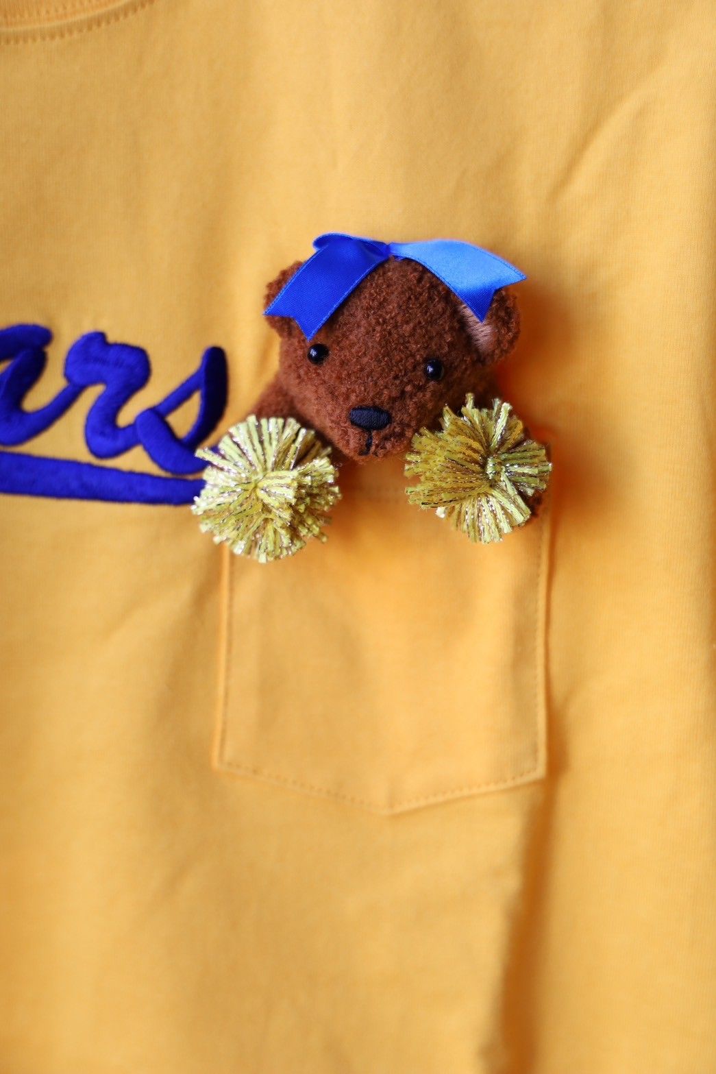 doublet 25SSダブレットTシャツ CHEERLEADING BEAR T-SHIRT(25SS27CS363)YELLOW