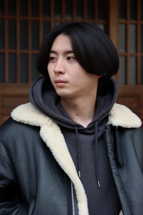 YOKE DETACHABLE COLLAR BOMBER JACKET style.2021.10.24.
