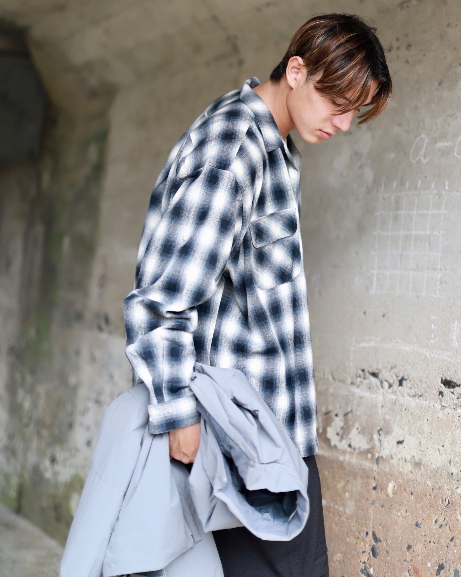 SEDAN ALL - PURPOSE BRUSHED OMBRE PLAID OPEN COLLAR SHIRT - Blog