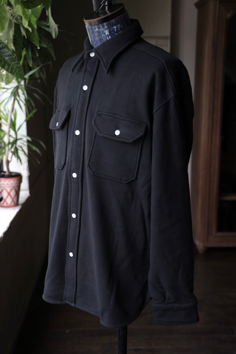 ファウンダ 25AW SWEAT WORK SHIRT(015FD252011)BLACK⭐︎9月13日(土)新作発売！