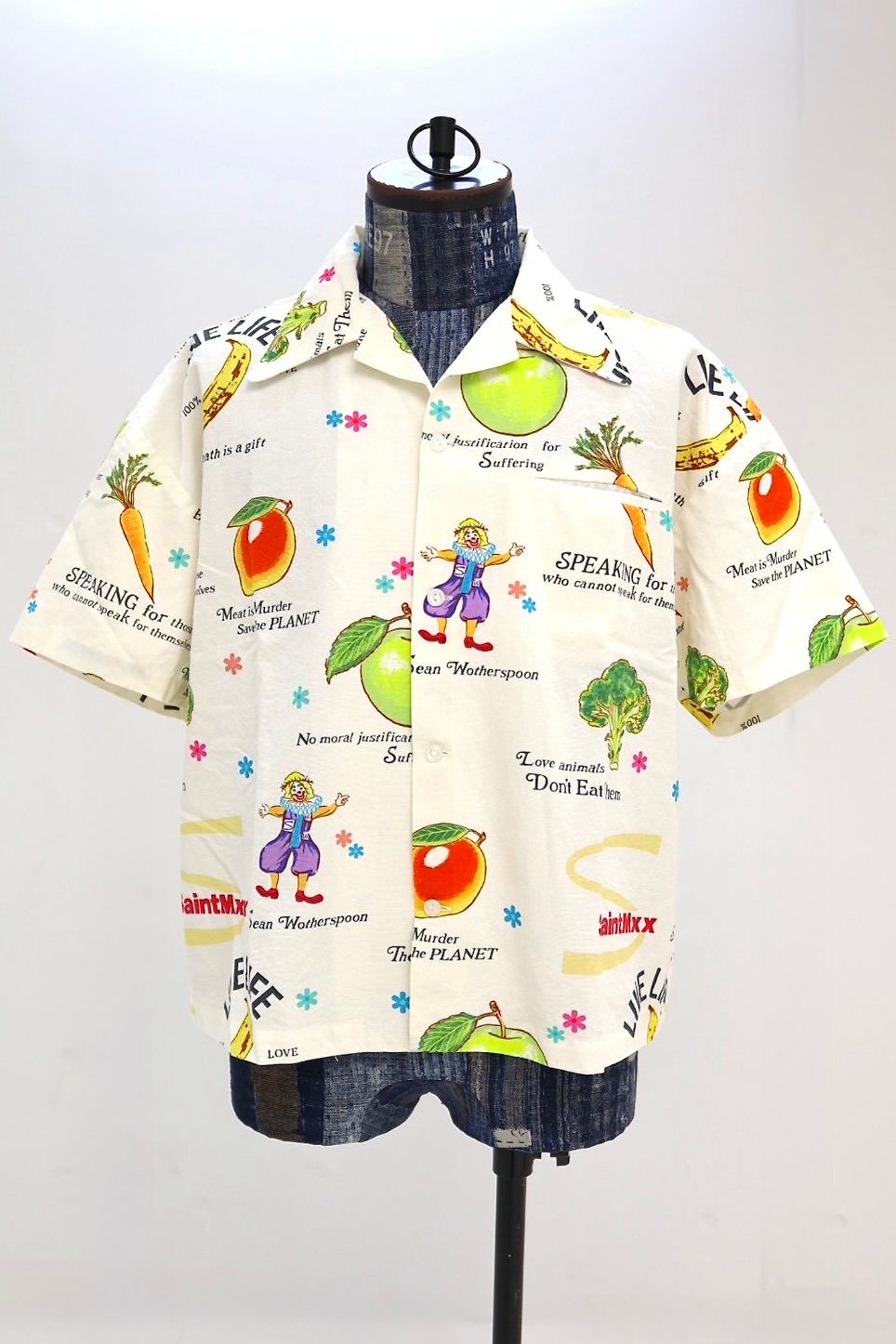 セントマイケル 26SS SW_OPEN COLLAR SHIRT(SM-MK8-0000-C10)WHITE