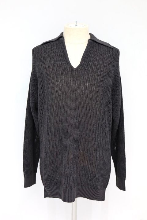 グラフペーパー Women's 26SS  Coiled Wool Nyion Skipper Knit(GL261-80436)CHARCOAL☆2月28日(土)発売！