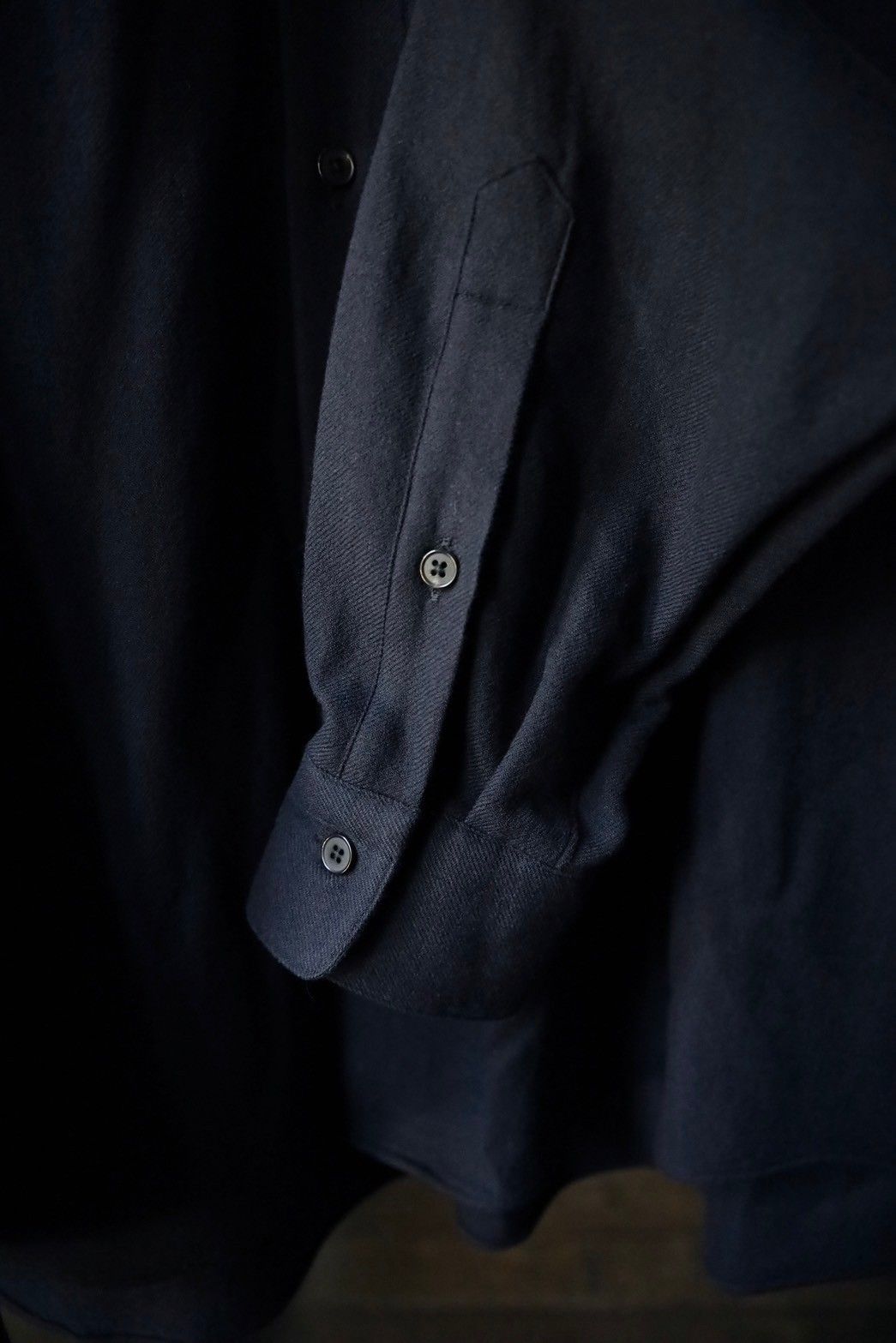 アプレッセ Wool Regular Collar Shirt(24AAP-02-01H)NAVY