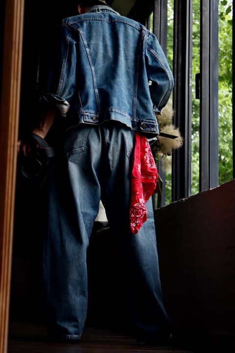 A.PRESSE No.22 Washed Wide Denim Pantsスタイル36