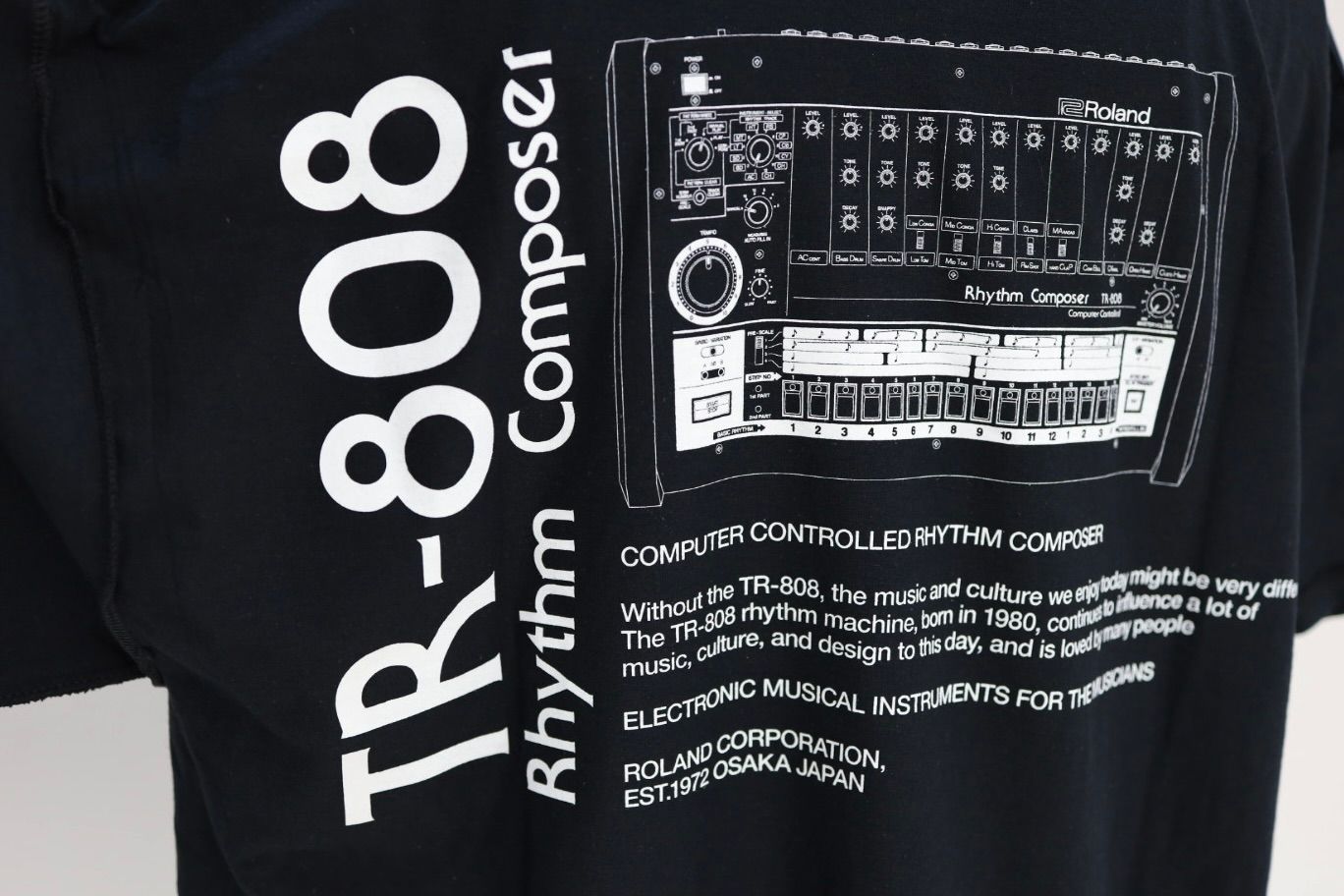 イズネスミュージック 26SS TR-808 T-SHIRTS(ISNESS MUSIC×ROLAND)(IIMP7_06_TR-808T01)BLACK☆新作発売！