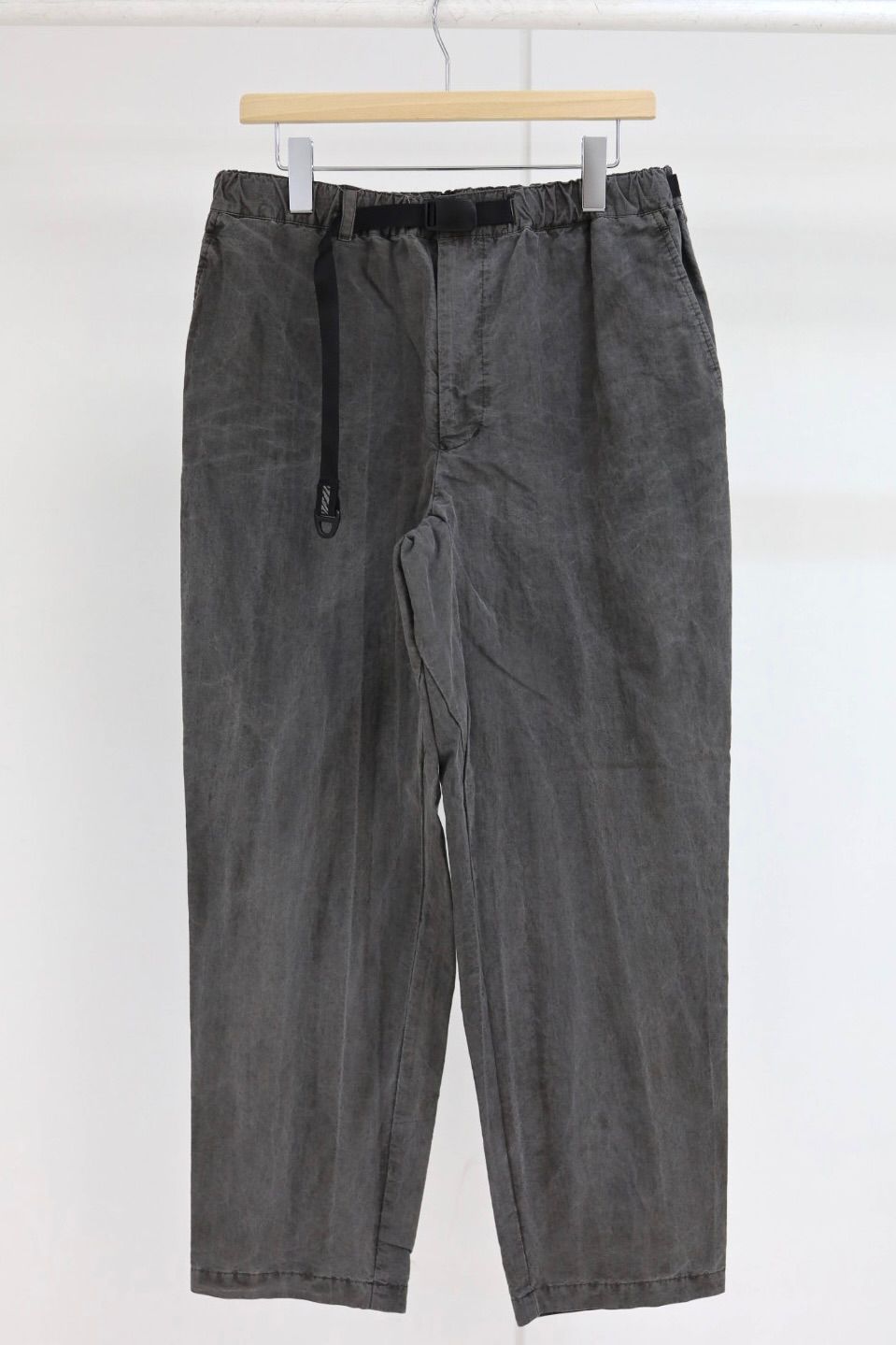 イズネス 26SS パンツ Pigment-Dyed Long Pants(26SS_08_25AWPT01W) BLACK ☆新作発売！
