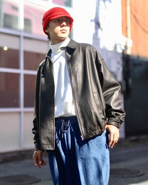 STRIPES FOR CREATIVE FW23 LEATHER BIG JACKETスタイル