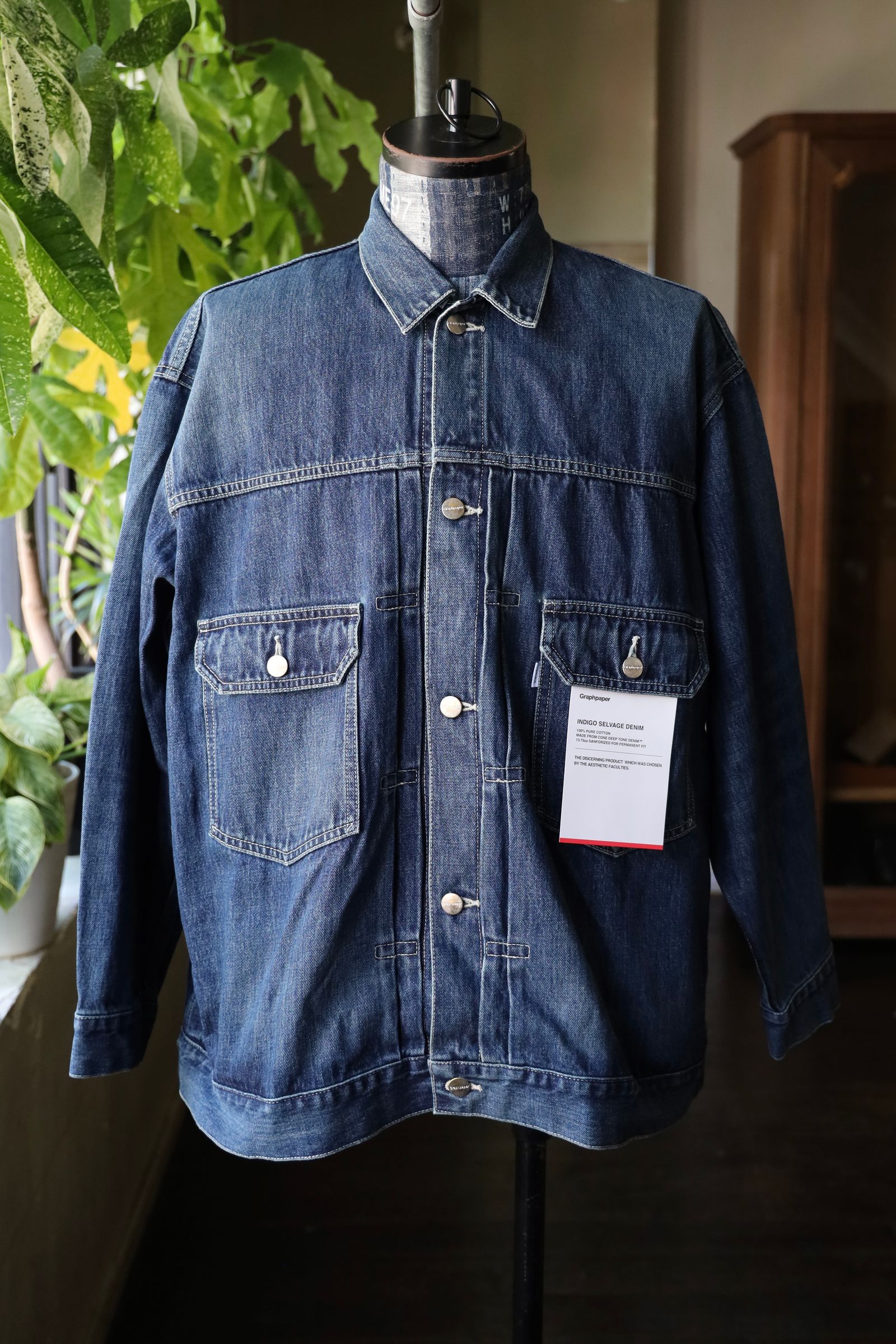 グラフペーパー 25AW Selvage Denim Jacket(GU253-20054DB)INDIGO_DARK FADE