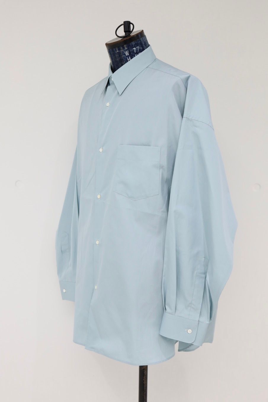グラフペーパー 26SS ALUMO for GP L/S Oversized Regular Collar Shirt(GM261-50222) SMOKE BLUE☆1月31日(土)発売！