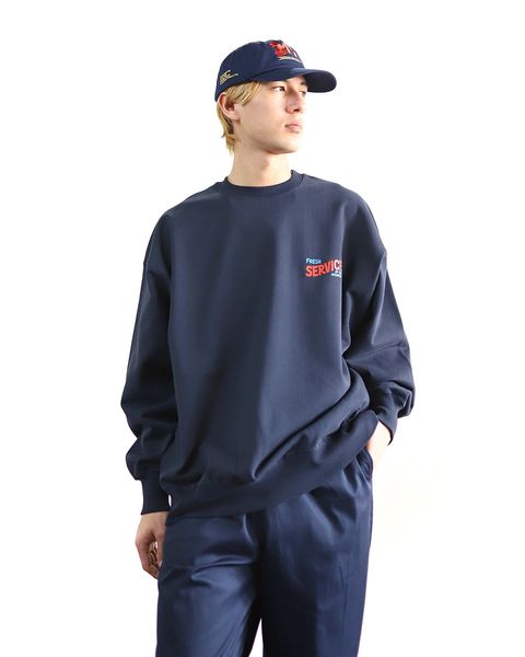 FreshService 24SS CORPORATE PRINTED CREW NECK SWEAT"All Day All Night" style 2024.3.8