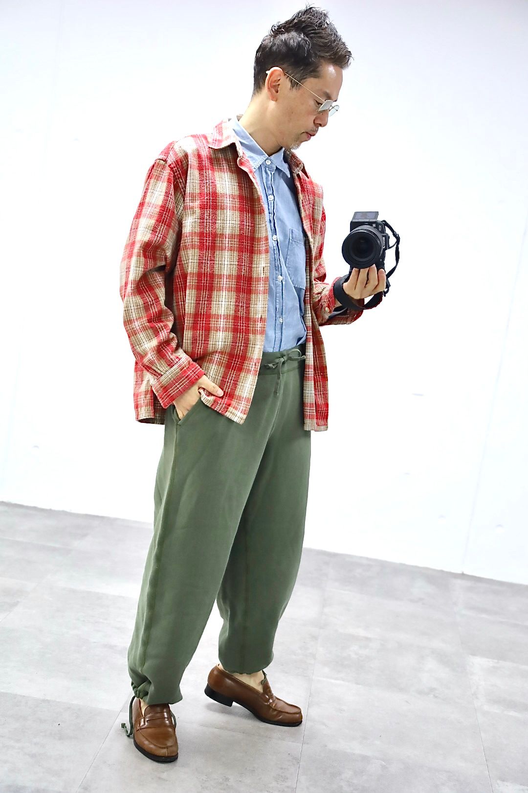 A.PRESSE 2026 STYLE1 Vintage Sweat Pants"OLIVE"スタイル