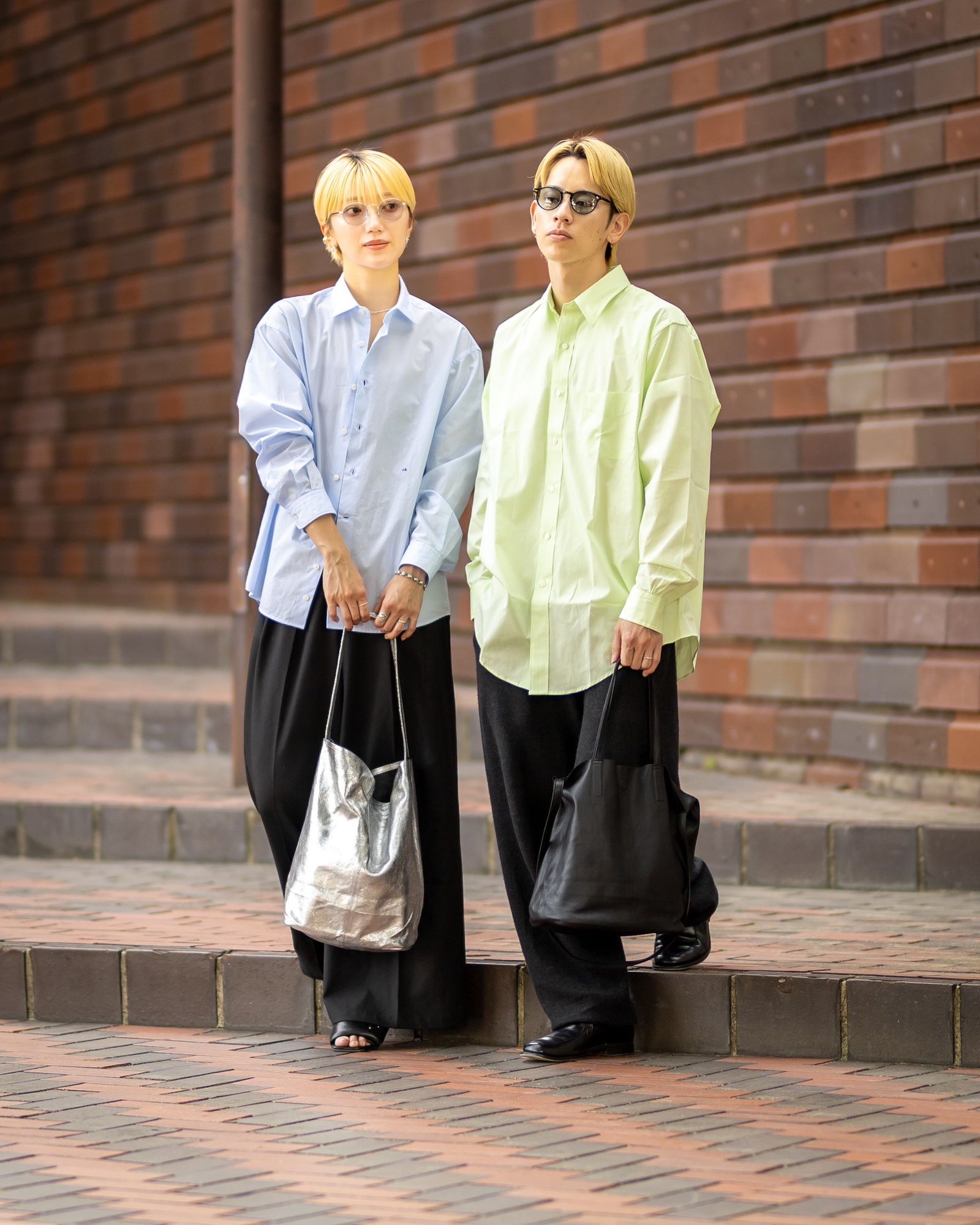 トップス FOUNDOUR REGULAR COLLAR SHIRT GREEN REGULAR COLLAR SHIRT（レギュラーカラーシャツ）｜FOUNDOUR