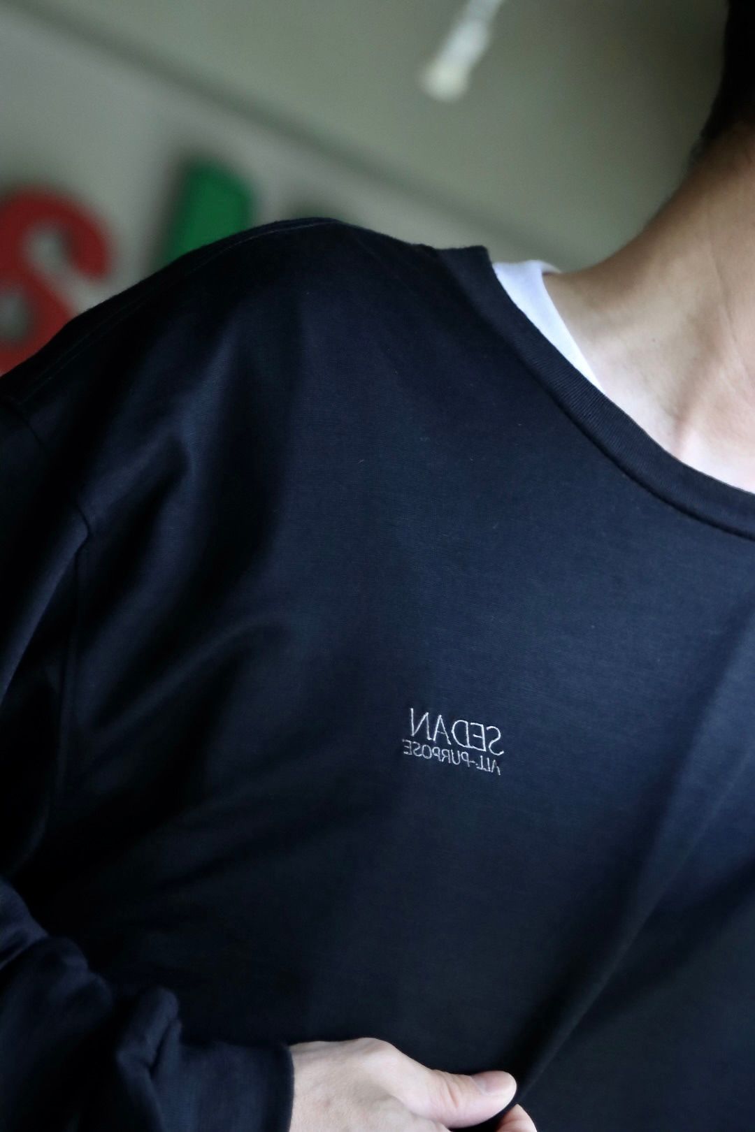セダンオールパーパス23FW OG LOGO WOOL JERSEY L/S TEE(SD23F-CT02)BLACK