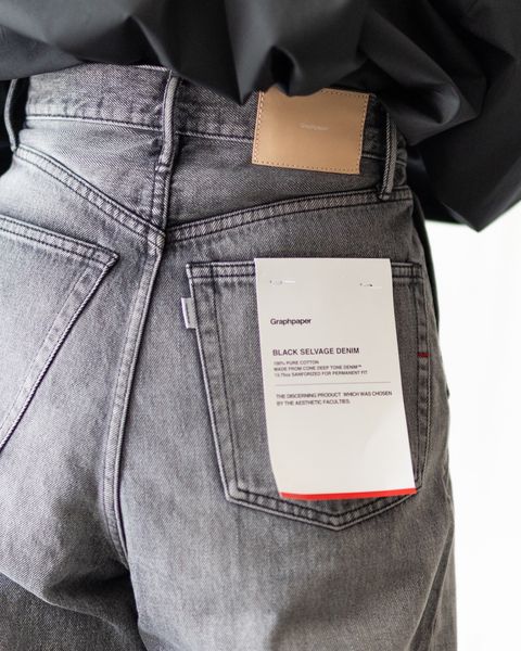 Graphpaper Selvage Denim Two Tuck Wide Pants style.2025.08.02