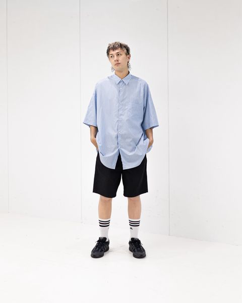 グラフペーパー 作SIDOGRAS S/S Oversized Regular Collar Shirt (SAX STRIPE) 6月6日(土)新作発売！