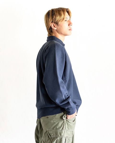 A.PRESSE Vintage Half Zip Sweat shirt(NAVY)スタイル 8月24日(土)新作発売！